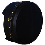 MUZIKOR 14"X5" HEARTLAND TUNABLE DEEP RIM BODHRAN MULBERRY BLACK T-BAR BLACK SKIN DRUMS