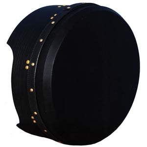MUZIKOR 14"X5" HEARTLAND TUNABLE DEEP RIM BODHRAN MULBERRY BLACK T-BAR BLACK SKIN DRUMS