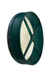 MUZIKOR 16"X4" HEARTLAND GREEN BODHRAN PRETUNED CROSS BAR DRUMS