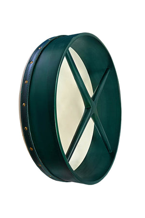 MUZIKOR 16"X4" HEARTLAND GREEN BODHRAN PRETUNED CROSS BAR DRUMS