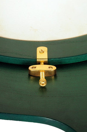 MUZIKOR 16"X4" HEARTLAND TUNABLE DEEP RIM BODHRAN MULBERRY GREEN T-BAR DRUM