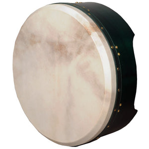 MUZIKOR 16"X6" HEARTLAND TUNABLE DEEP RIM BODHRAN GREEN T-BAR DRUM