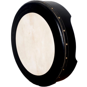 MUZIKOR 16"X4" HEARTLAND BLACK BODHRAN NON TUNABLE T-BAR DEEP TUNE DRUMS