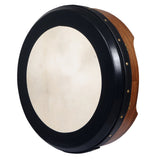 MUZIKOR 16"X4" HEARTLAND BODHRAN DEEP RIM TUNABLE WALNUT T-BAR DEEP TUNE DRUM