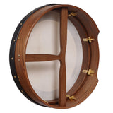 MUZIKOR 16"X4" HEARTLAND BODHRAN DEEP RIM TUNABLE WALNUT T-BAR DEEP TUNE DRUM