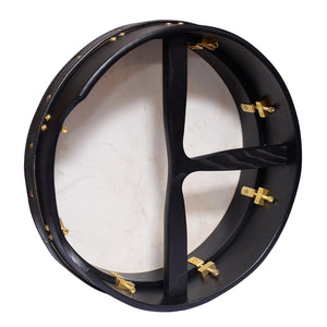 MUZIKOR 16"X5" HEARTLAND TUNABLE DEEP RIM BODHRAN TUNABLE BLACK T-BAR DEEP TUNE DRUM