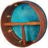MUZIKOR 16"X6" HEARTLAND TUNABLE DEEP RIM BODHRAN ROSEWOOD T-BAR GREEN SKIN DRUM