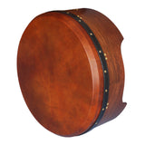MUZIKOR 16"X6" HEARTLAND TUNABLE DEEP RIM BODHRAN ROSEWOOD T-BAR BROWN TAN GOAT SKIN DRUM