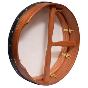 MUZIKOR 18"X4" HEARTLAND BODHRAN ROSEWOOD TUNEABLE T-BAR DEEP TUNE DRUMS