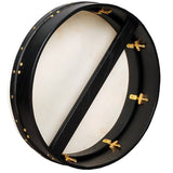 MUZIKOR 18"X4" HEARTLAND BODHRAN BLACK TUNABLE SINGLE BAR DRUMS