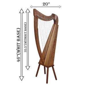 22 STRING BORU HARP WALNUT