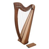 28 STRING CLADDAGH HARP WALNUT