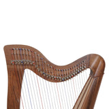28 STRING CLADDAGH HARP WALNUT