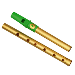 CLARE IRISH TIN WHISTLE 2 PART IN D BRASS GREEN