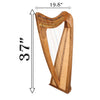 19 STRING CLADDAGH HARP WALNUT