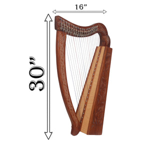 19 STRING BORU HARP ROSEWOOD