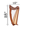 22 STRING CLADDAGH BUSKER HARP ROSEWOOD