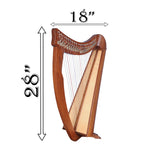 22 STRING CLADDAGH BUSKER HARP ROSEWOOD