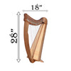 22 STRING CLADDAGH BUSKER HARP