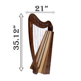 CROSS STRUNG HARP, 38 STRING WALNUT