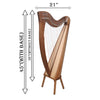 28 STRING CLADDAGH HARP WALNUT