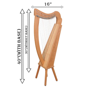 19 STRING TRINITY HARP BEECHWOOD