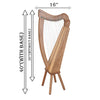 19 STRING BORU HARP WALNUT