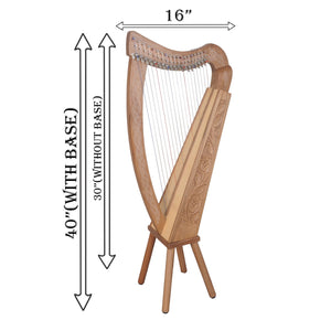 19 STRING BORU HARP WALNUT