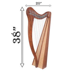 27 STRING ARD RI HARP ROSEWOOD