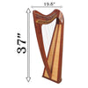 19 STRING CLADDAGH HARP ROSEWOOD