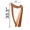 22 STRING BORU HARP ROSEWOOD