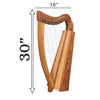 19 STRING TRINITY HARP WALNUT