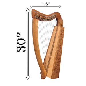 19 STRING TRINITY HARP WALNUT