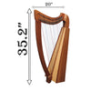 22 STRING TRINITY HARP WALNUT PLAIN