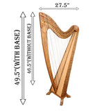 34 STRING CLADDAGH HARP WALNUT