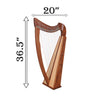 22 STRING TRINITY HARP ROSEWOOD