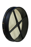 MUZIKOR 12"X3" HEARTLAND BLACK BODHRAN PRETUNED CROSS BAR DRUMS