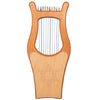 MUZIKOR MINI KINNOR HARP, 10 STRINGS RED CEADER