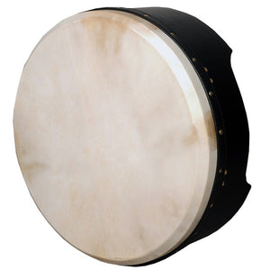 MUZIKOR 16"X6" HEARTLAND TUNABLE DEEP RIM BODHRAN BLACK T-BAR DRUM