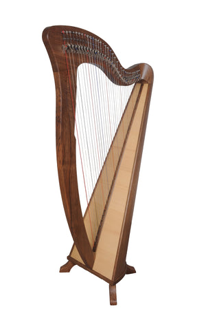 MCHUGH HARP 34 STRING IN WALNUT WOOD ROUND BACK