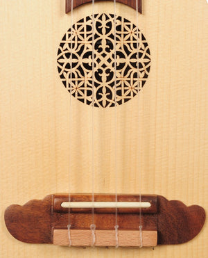 HEARTLAND BAROQUE UKULELE, 4 STRING CONCERT VARIEGATED ROSEWOOD AND LACEWOOD