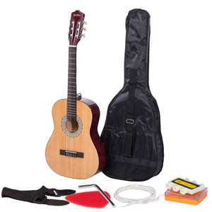 HEARTLAND 3/4 STUDENT BEGINNERS NYLON CLASSIC GUITAR PACK NATURAL FINISH