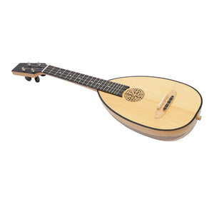 HEARTLAND BAROQUE UKULELE, 4 STRING CONCERT VARIEGATED WALNUT AND LACEWOOD