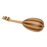 HEARTLAND BAROQUE UKULELE, 4 STRING SOPRANO VARIEGATED WALNUT AND LACEWOOD
