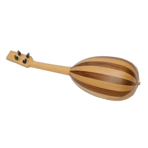 HEARTLAND BAROQUE UKULELE, 4 STRING SOPRANO VARIEGATED WALNUT AND LACEWOOD