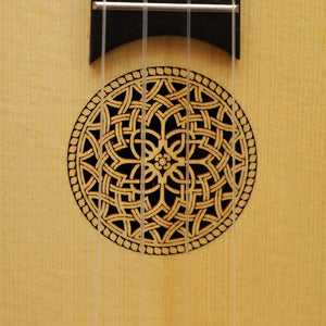 HEARTLAND BAROQUE UKULELE, 4 STRING SOPRANO VARIEGATED WALNUT AND LACEWOOD