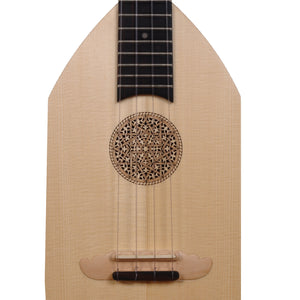 HEARTLAND BAROQUE UKULELE, 4 STRING TENOR VARIEGATED WALNUT AND LACEWOOD