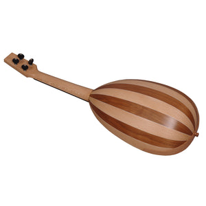 HEARTLAND BAROQUE UKULELE, 4 STRING TENOR VARIEGATED WALNUT AND LACEWOOD