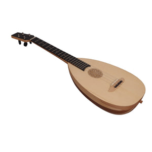 HEARTLAND BAROQUE UKULELE, 4 STRING TENOR VARIEGATED WALNUT AND LACEWOOD
