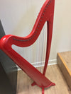 34 STRING CLADDAGH HARP - EMBLEM RED